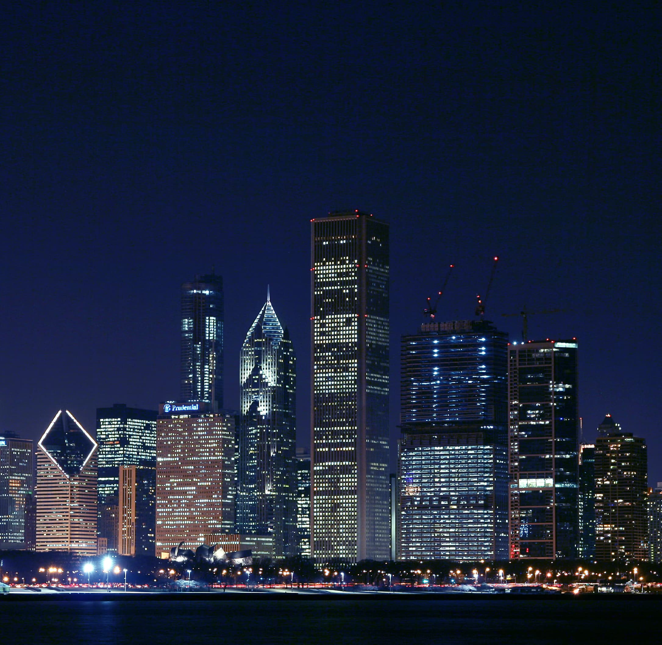 Real estate investment city skyline